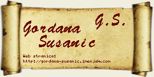 Gordana Susanić vizit kartica
